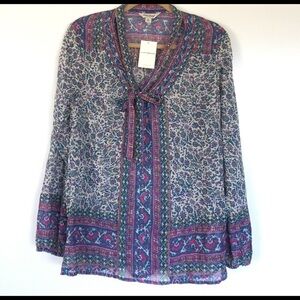Lucky Brand Multicolor Floral Blouse